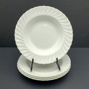 EB Foley FOL3 White Swirl Rim Soup Bowls Foley White Swirl Rimmed Soup Bowls